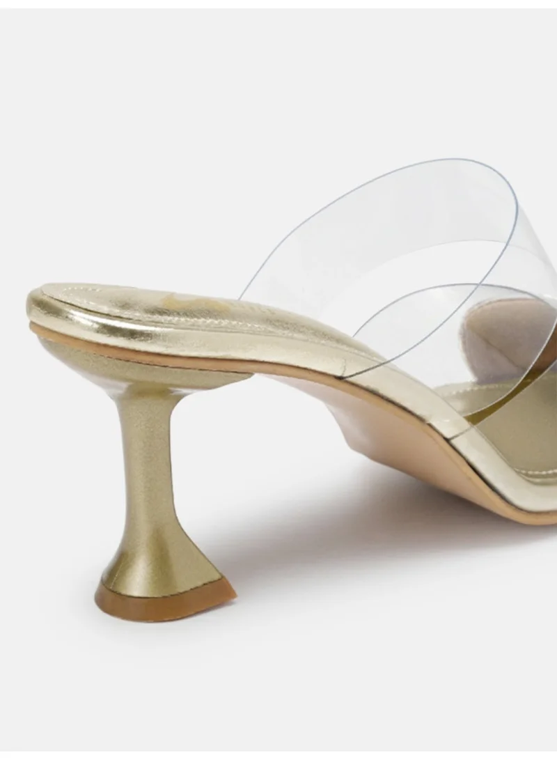 Zoriworld Gold Zoriworld Amor Gold Heels 3.5 Heel Rubber Sole for Women | Best Price UAE